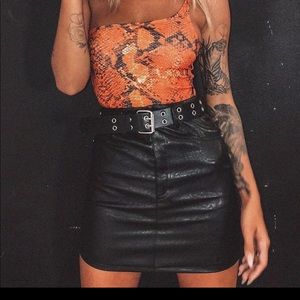 Princess Polly Faux Leather Skirt